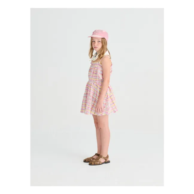 Vestido de cuadros con textura | Violeta