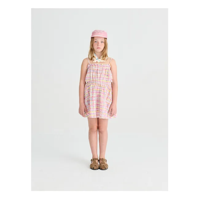 Vestido de cuadros con textura | Violeta