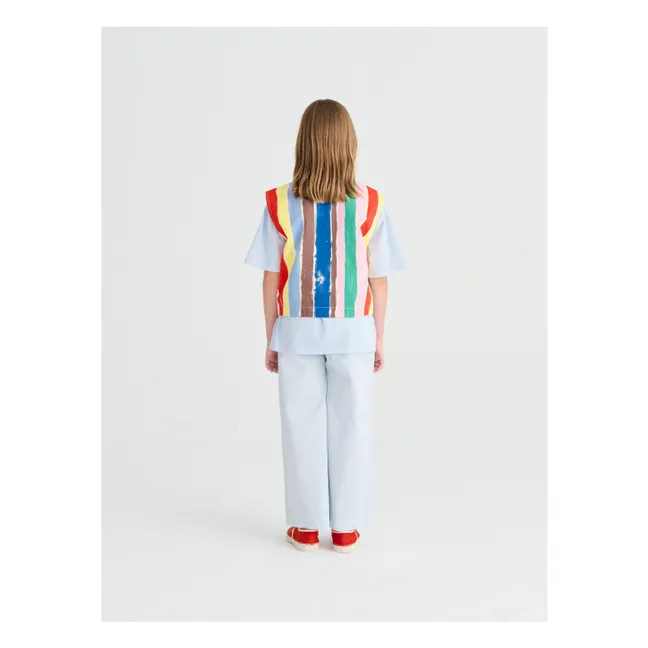 Gilet Sans Manches Rayé | Bleu