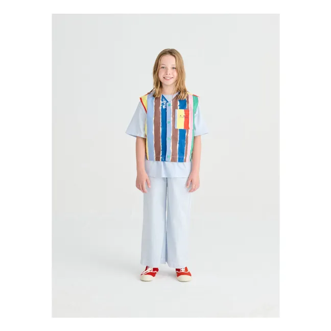 Gilet Sans Manches Rayé | Bleu