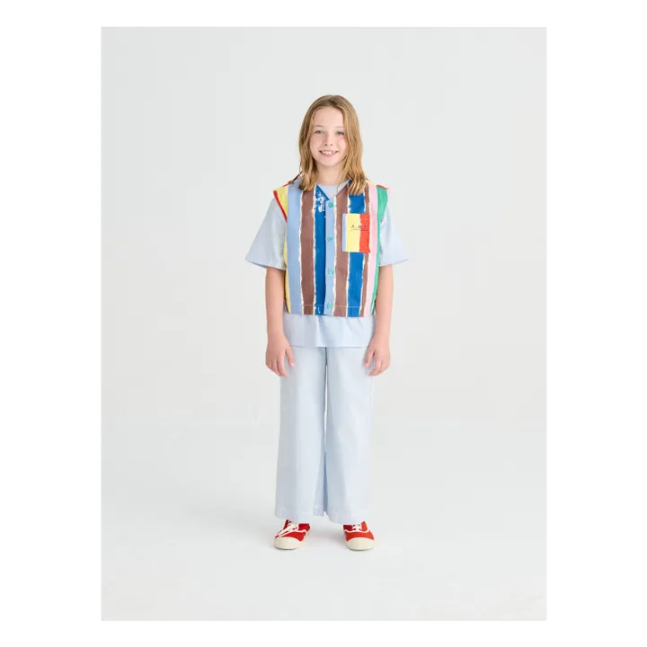 Chaleco de rayas sin mangas | Azul- Imagen del producto n°1