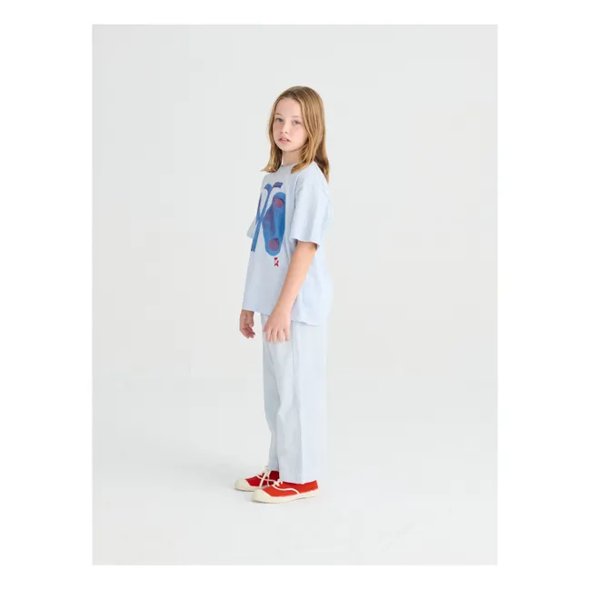 Camiseta mariposa de algodón ecológico | Azul Cielo
