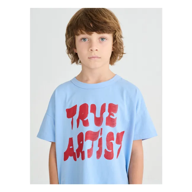 T-shirt N°1 True Artist Coton Bio | Bleu ciel