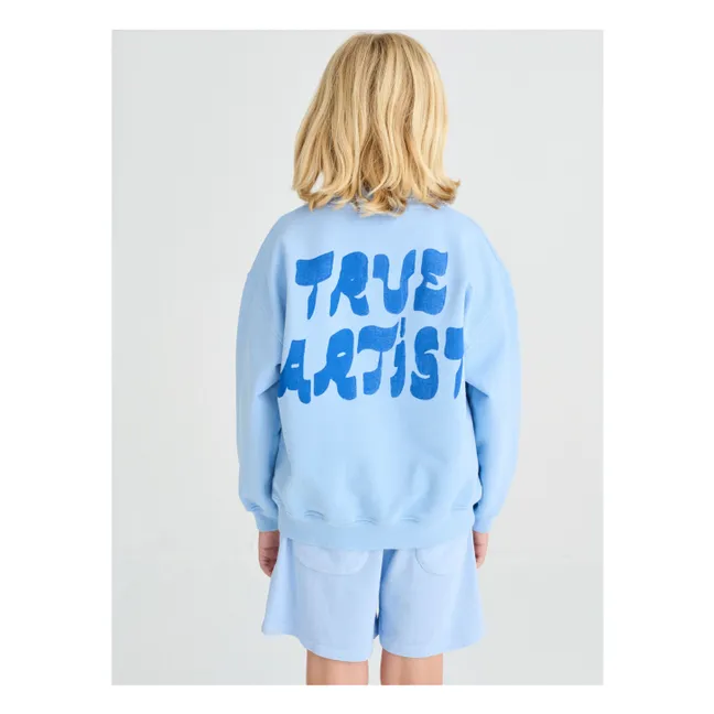 Sweat N°11 Oiseau Coton Bio | Bleu ciel