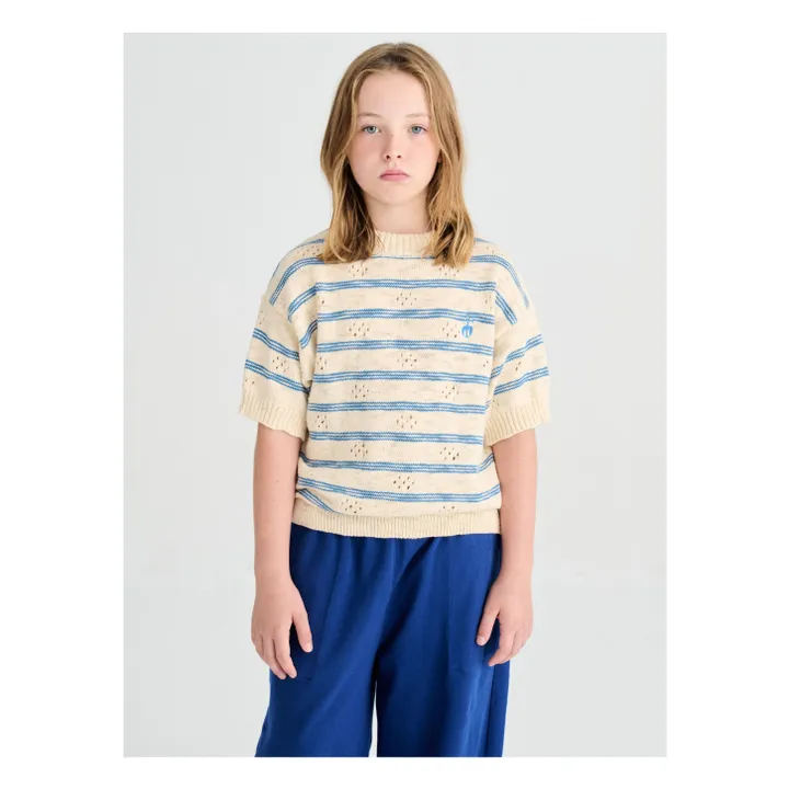 Jogger texturizado N°8 Algodón orgánico | Azul- Imagen del producto n°2