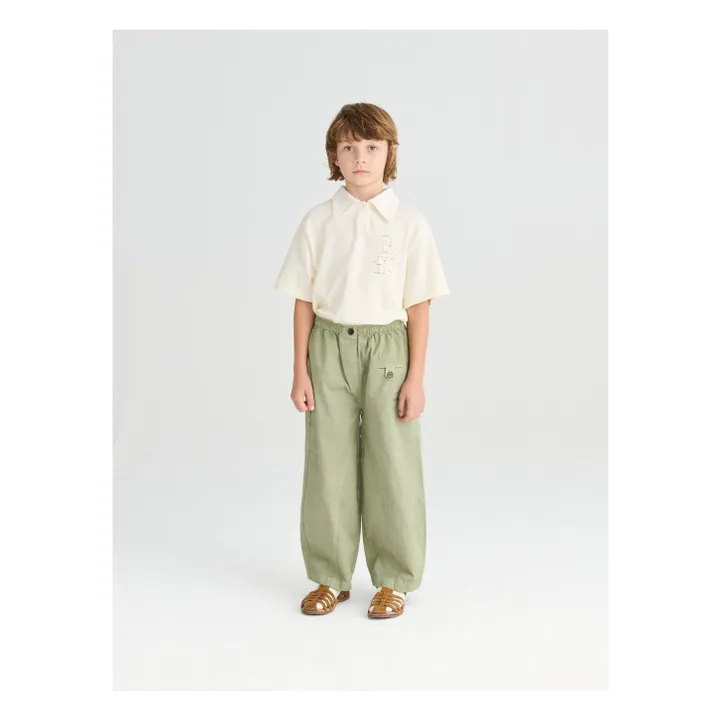 N°15 Pantalones slim-fit de algodón orgánico | Khaki- Imagen del producto n°1