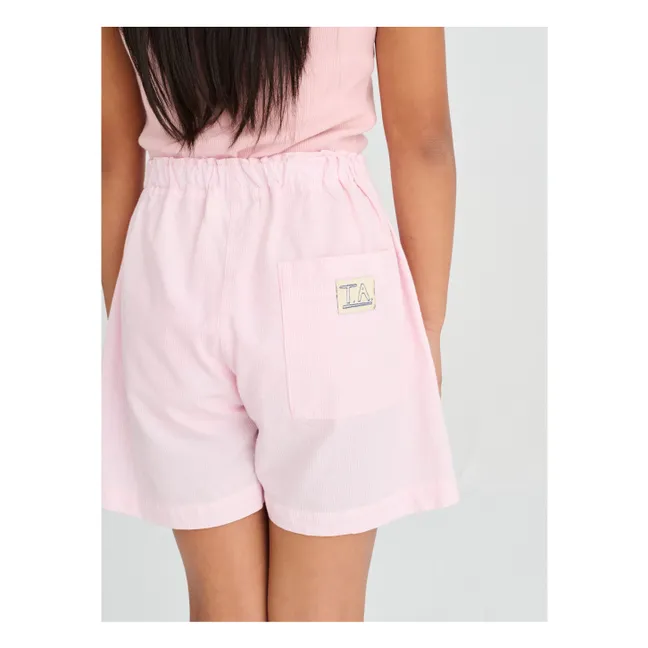 Short N°11 Rayé | Rose pâle