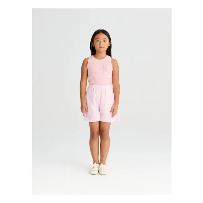 Short N°11 Rayé | Rose pâle