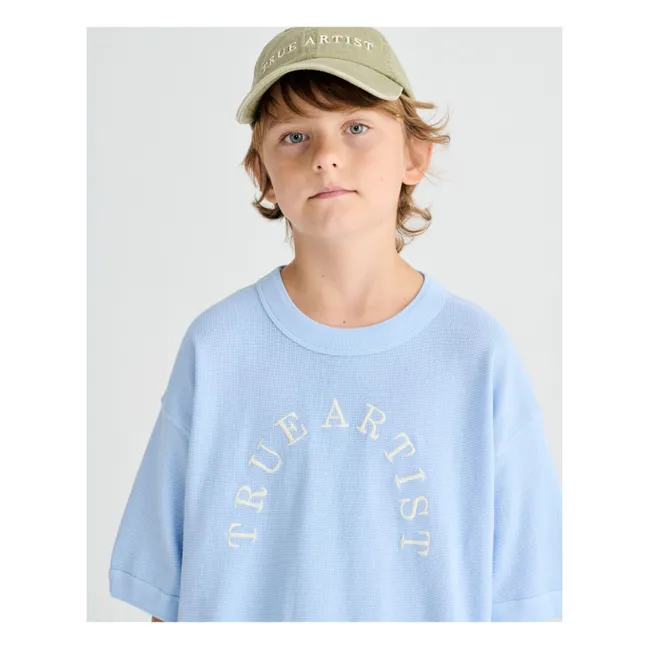 Sweat Manches Courtes N°12 Coton Bio | Bleu ciel