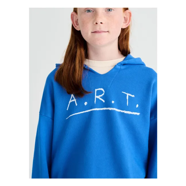 Hooded sweatshirt N°9 Organic cotton | Royal blue