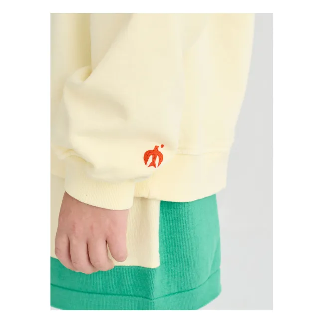 Sweatshirt Nr. 11 Bio-Baumwolle | Blasses Gelb
