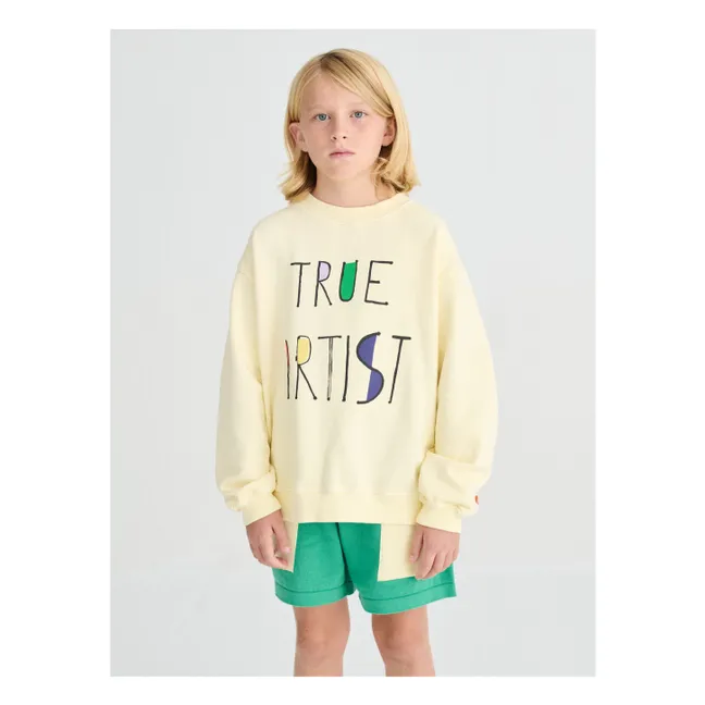 Sweatshirt Nr. 11 Bio-Baumwolle | Blasses Gelb