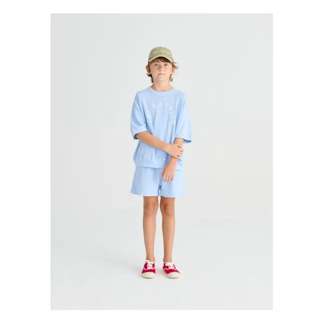 Sweat Manches Courtes N°12 Coton Bio | Bleu ciel
