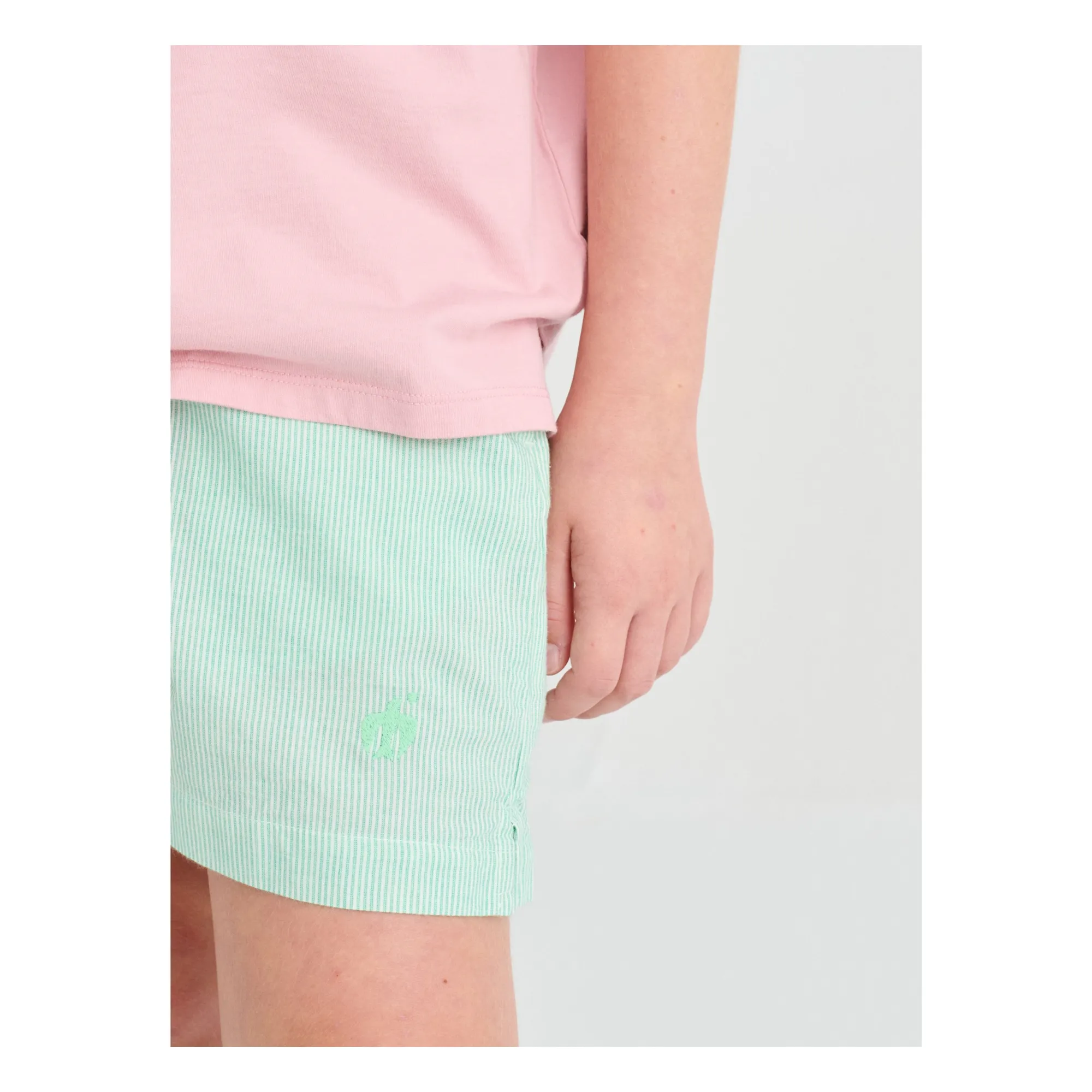 Short N°11 Rayé | Vert- Image produit n°6
