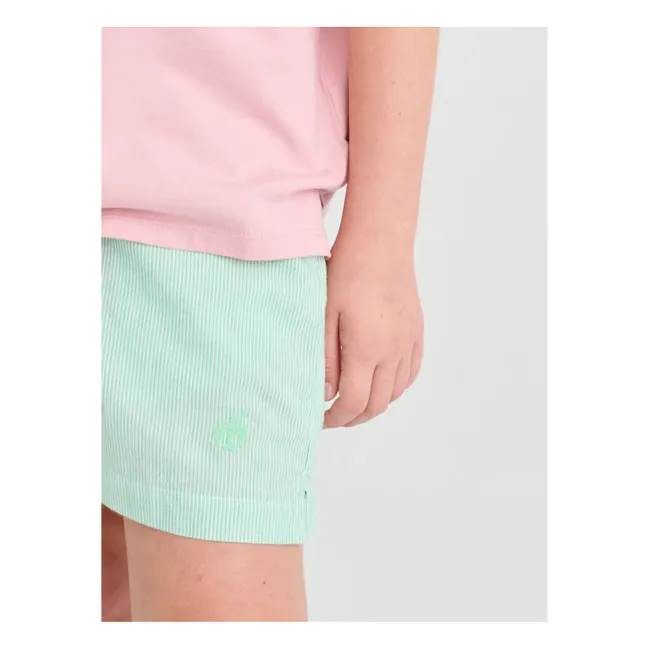 Short N°11 Rayé | Vert