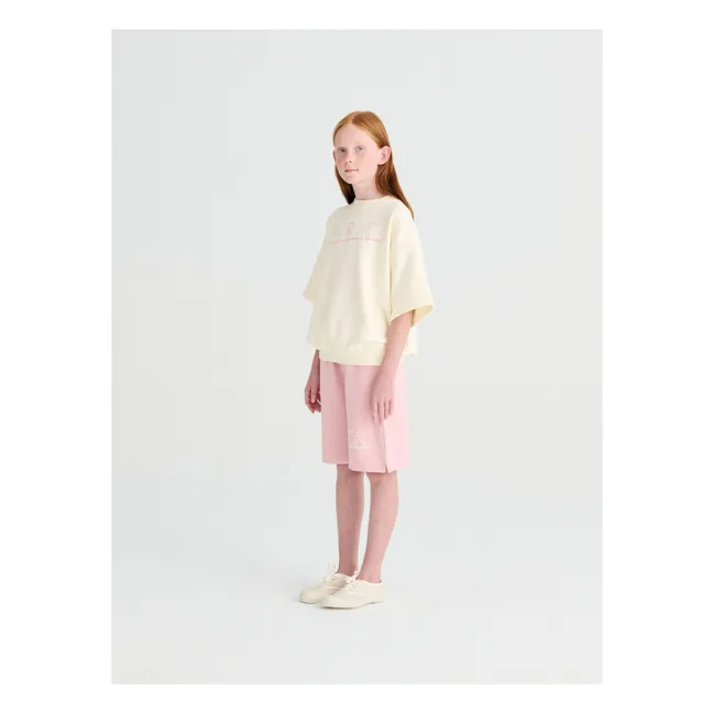 Sweatshirt Kurzarm N°13 Bio-Baumwolle | Cremefarben