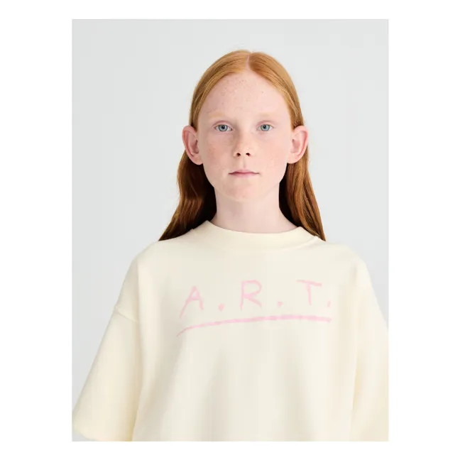 Sweatshirt Kurzarm N°13 Bio-Baumwolle | Cremefarben