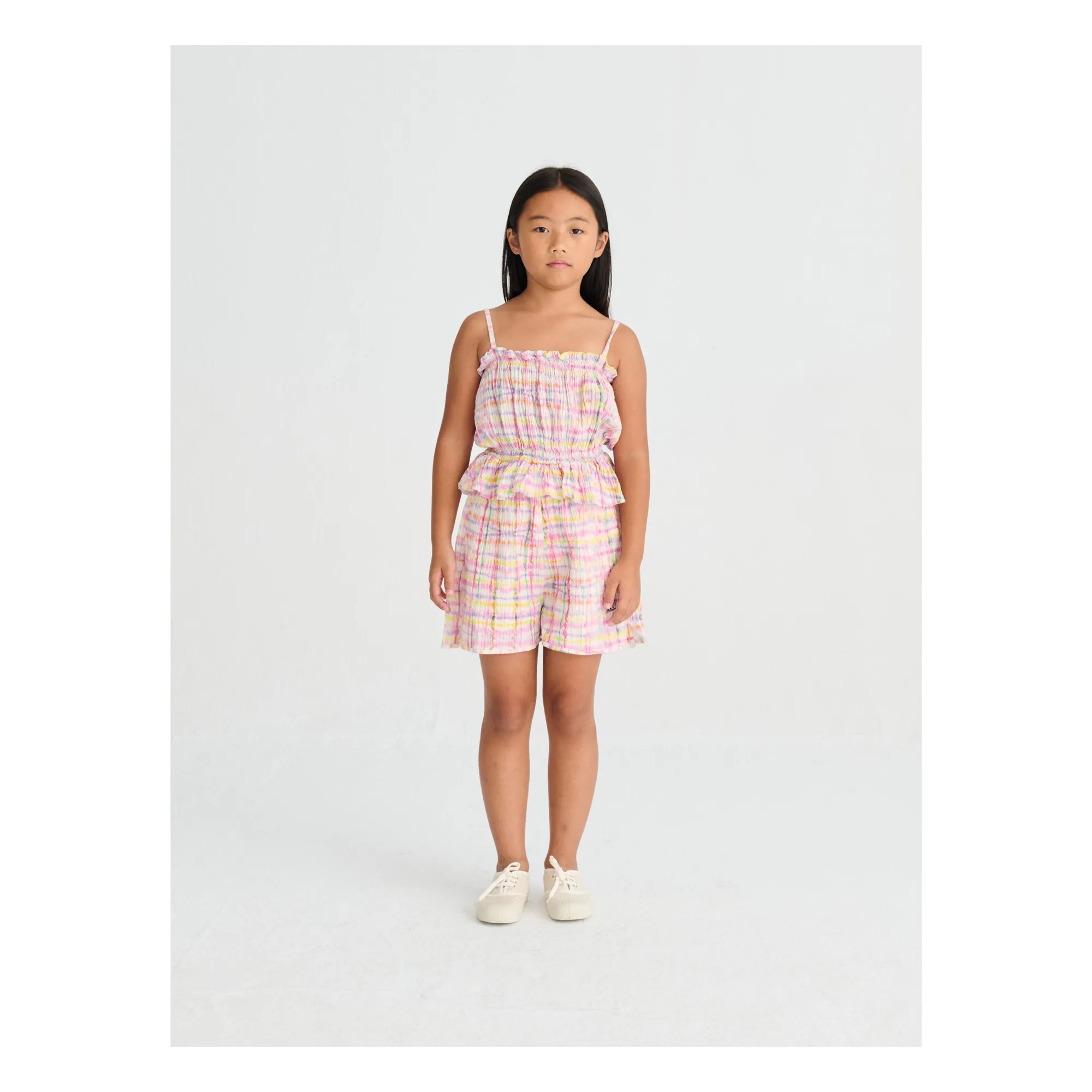 Short Texturé Carreaux | Violet- Image produit n°1
