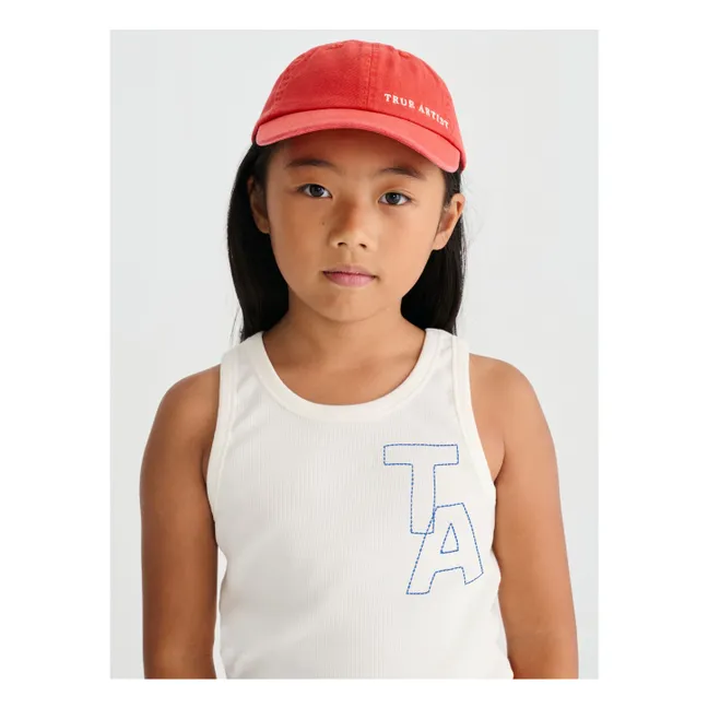 Camiseta de tirantes acanalada N°20 | Marfil