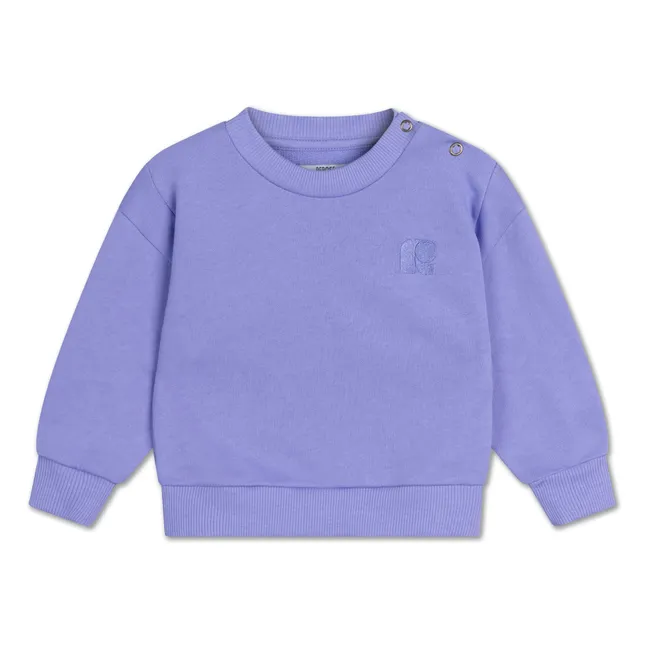 Sudadera de algodón orgánico Cozydrop R | Lila