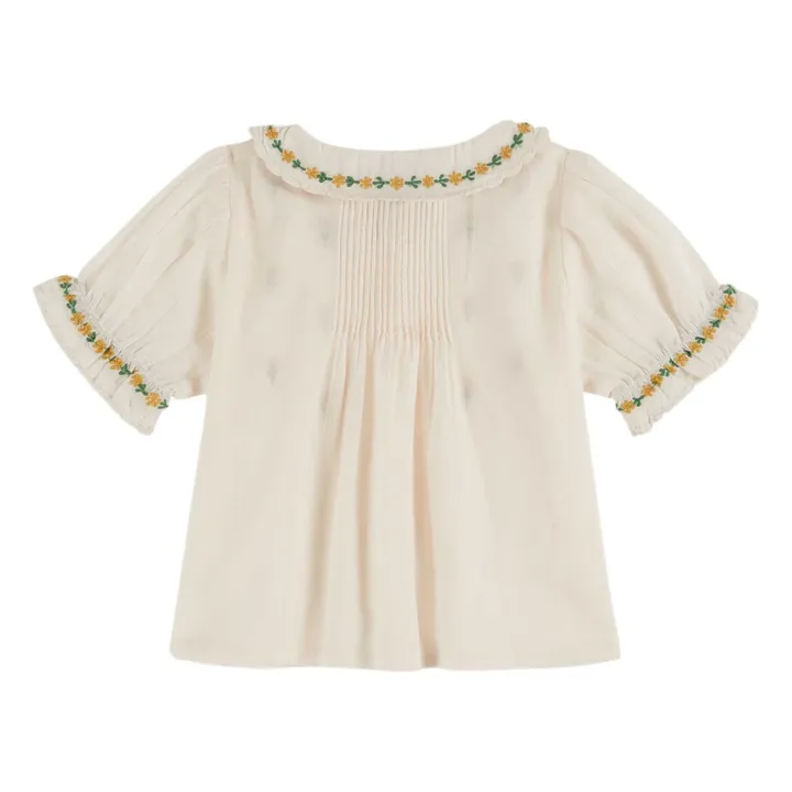 Blusa floral bordada | Crema- Imagen del producto n°1