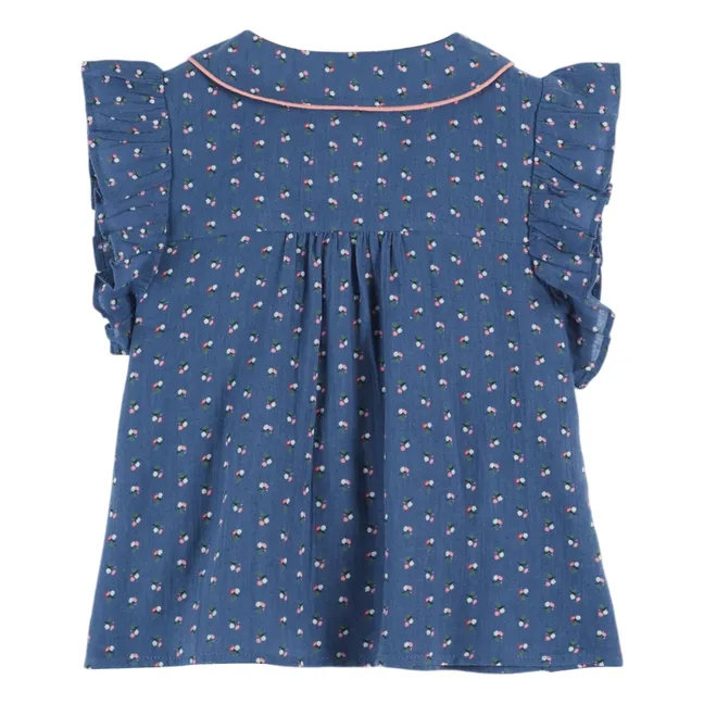 Blusa con estampado floral | Azul