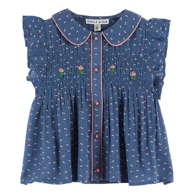 Blusa con estampado floral | Azul