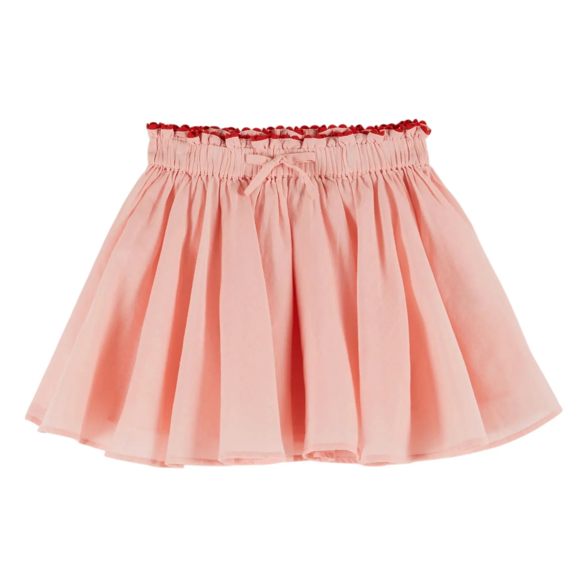 Emile Et Ida Pale Pink Voile Ruffle Skirt