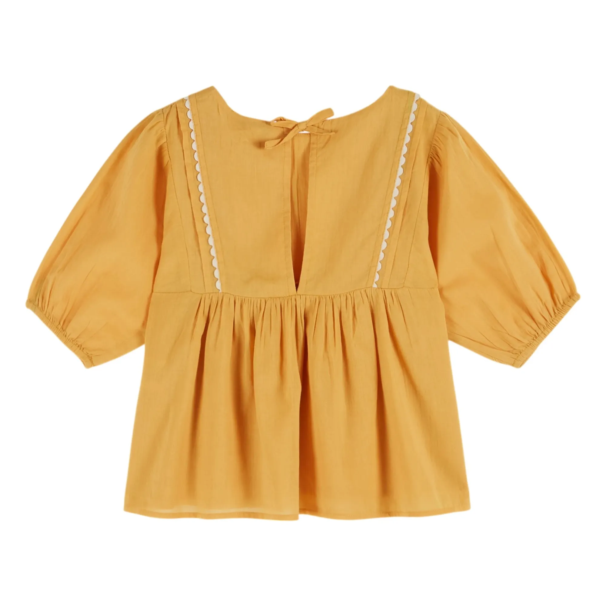 Blouse Volants Voile | Jaune- Image produit n°3
