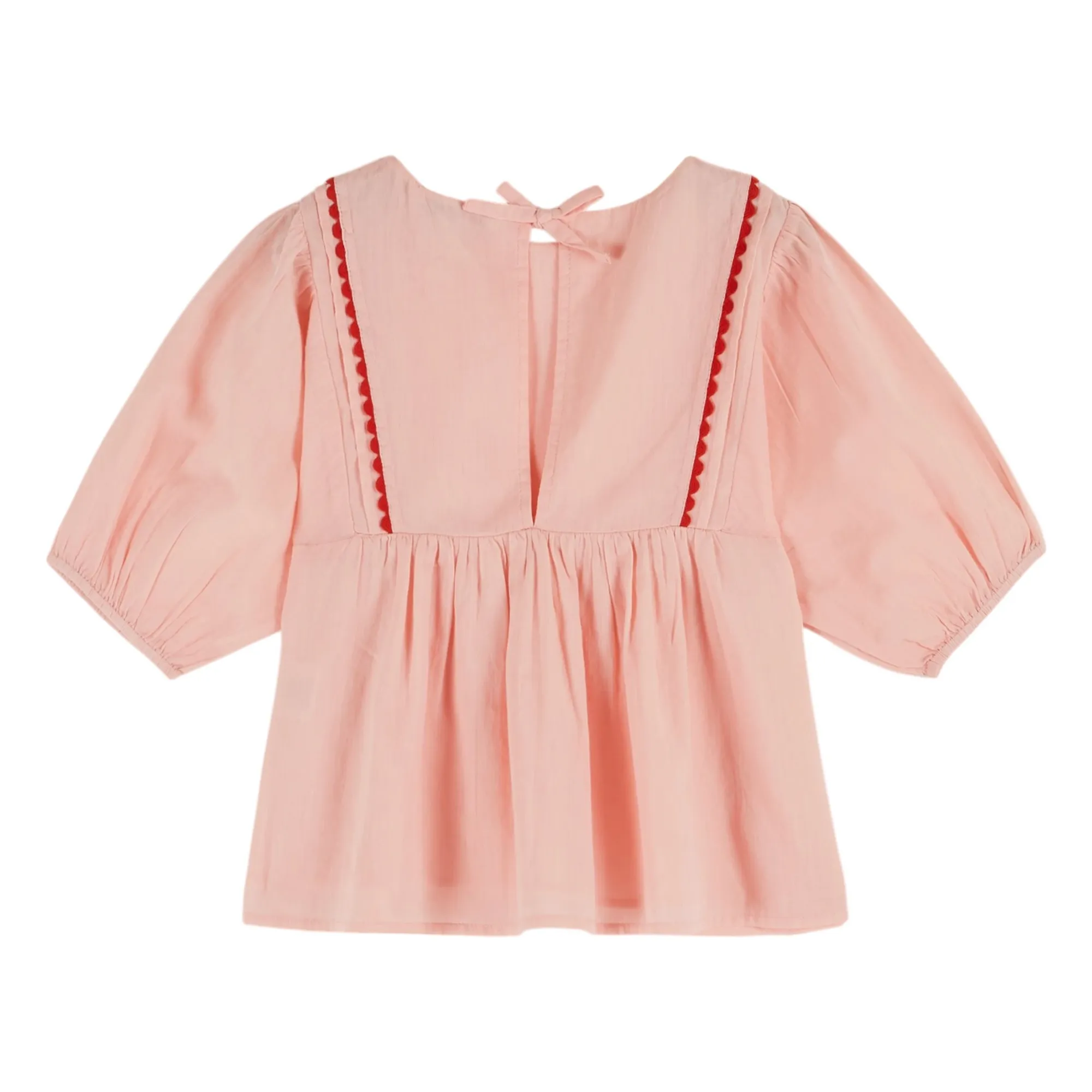 Blouse Volants Voile | Rose pâle- Image produit n°3