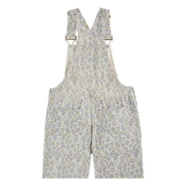 Salopette Fleurs Coton | Bleu