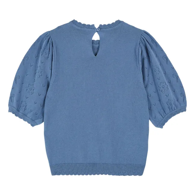 Pull Ajouré Nœud Coton Bio | Nuage