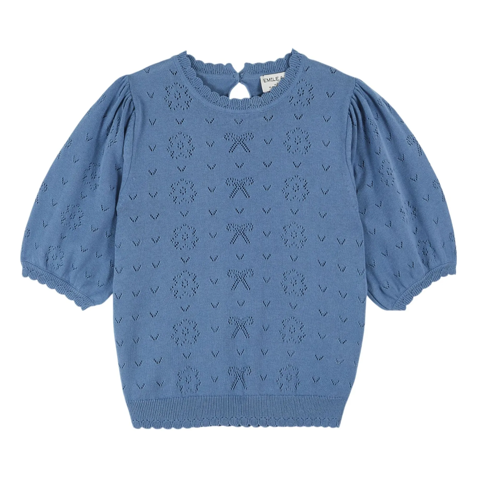 Emile Et Ida Nuage Organic Cotton Knotted Openwork Sweater