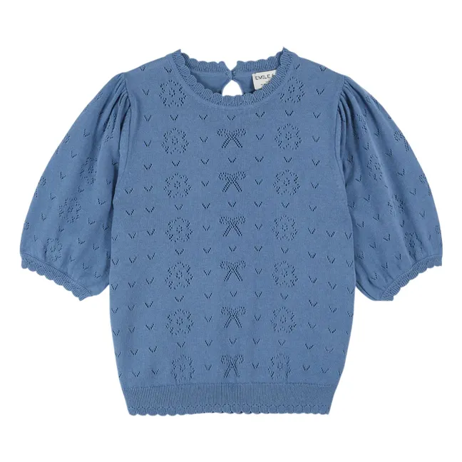 Pull Ajouré Nœud Coton Bio | Nuage