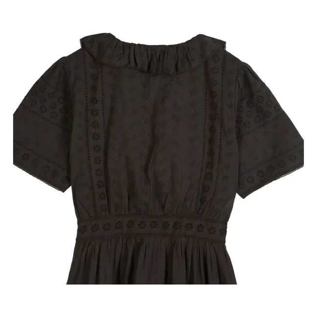 Robe Broderie Anglaise Coton | Noir