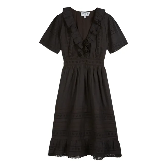 Robe Broderie Anglaise Coton | Noir
