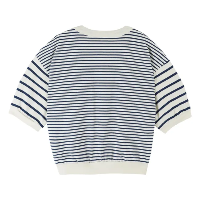 Sweat Marinière Coton Bio | Bleu marine