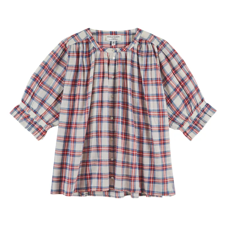 Blusa de algodón Khadi | Rojo- Imagen del producto n°0