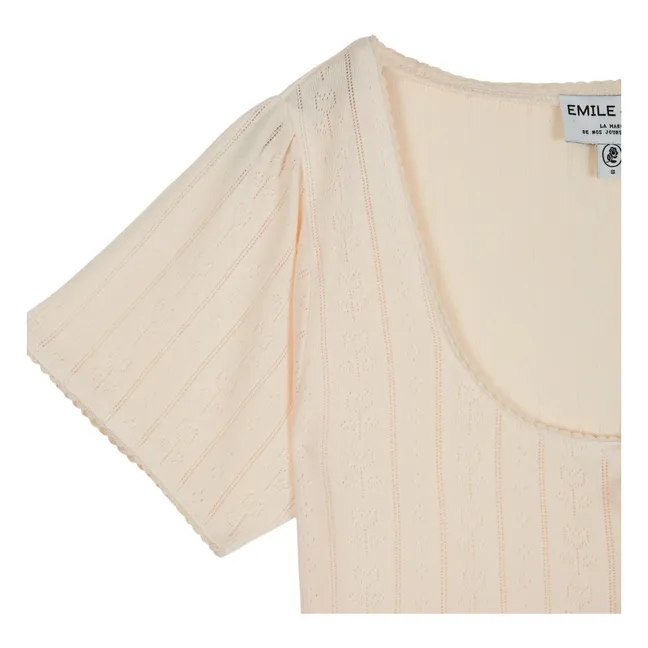 Camiseta de algodón modal | Crema