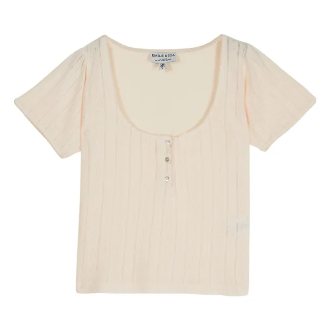 Modal Cotton T-shirt | Cream