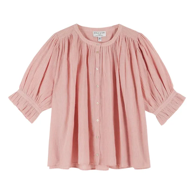 Khadi Cotton Blouse | Pink