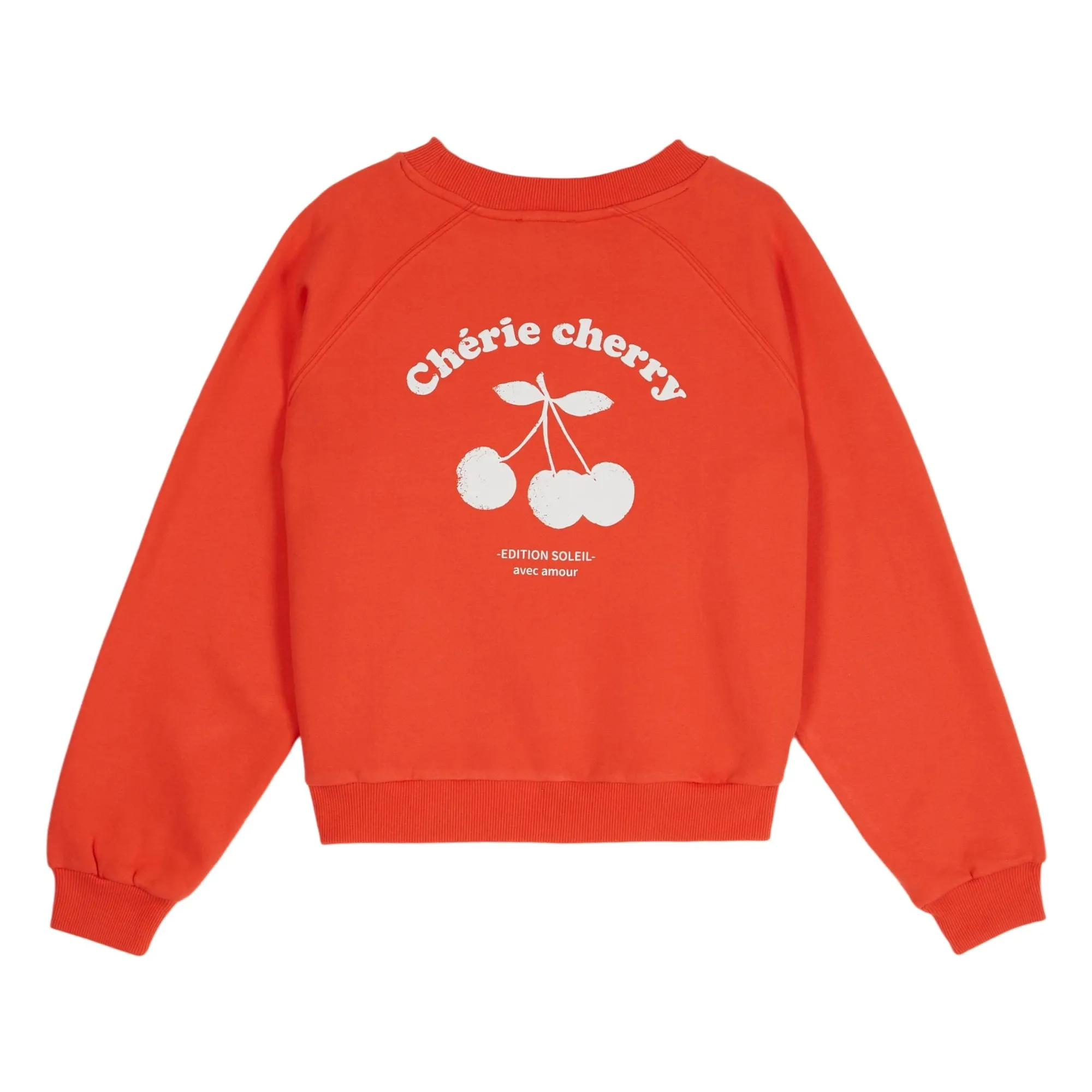 Emile Et Ida Poppy Cherry Organic Cotton Sweatshirt