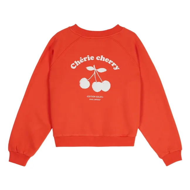Cherry organic cotton sweatshirt | Poppy