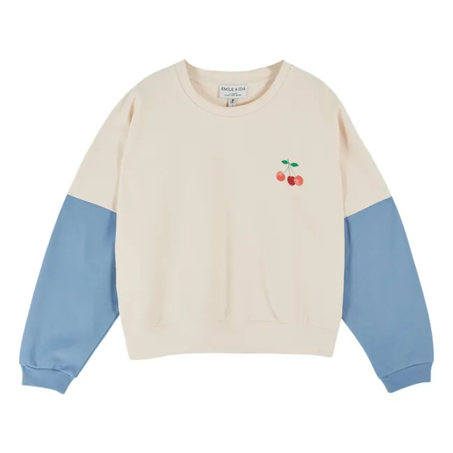 Sweat Imprimé Coton Bio | Crème