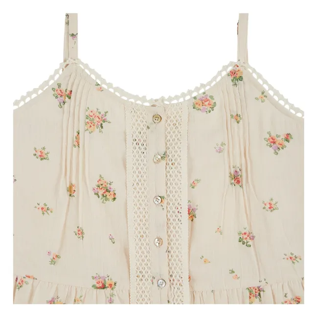 Top estampado de algodón orgánico | Crema