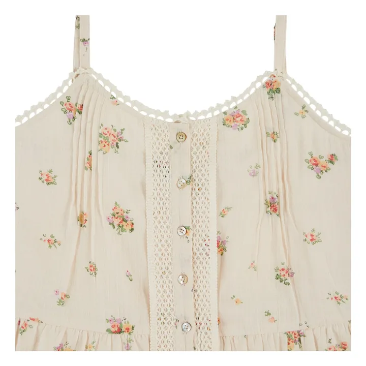 Top estampado de algodón orgánico | Crema- Imagen del producto n°3