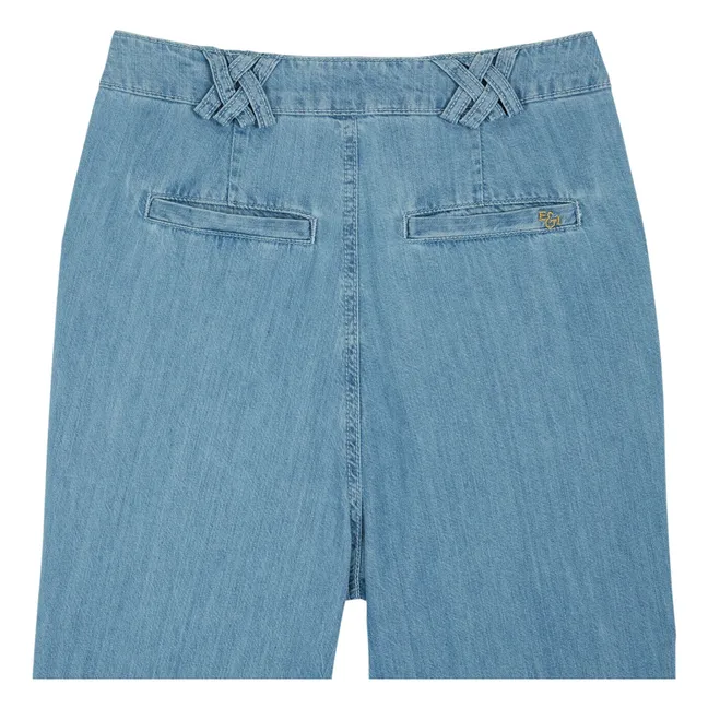 Pantalon Denim Carotte | Bleu