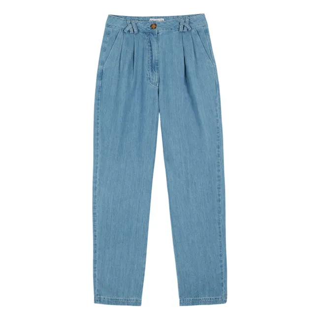 Pantalon Denim Carotte | Bleu