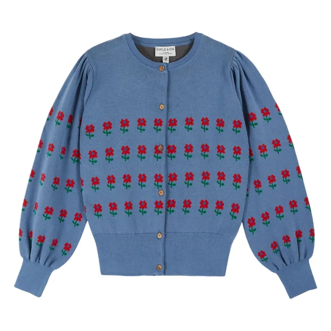 Chaqueta de punto jacquard de algodón orgánico | Nuage