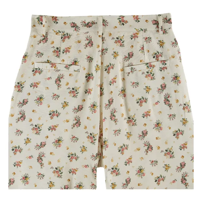 Gedruckte Hose | Cremefarben